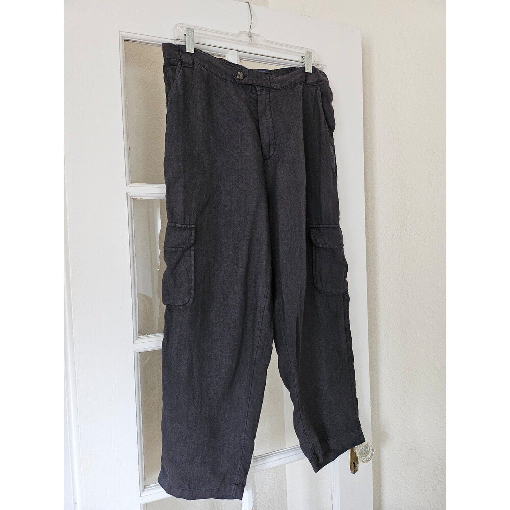 Rachel Roy Linen Hight Waist Cargo Pants, Size XL